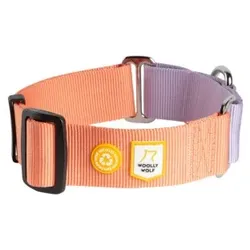 Woolly Wolf Halsband Color Block Martingale Salmon Pink Mix L