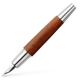 Faber-Castell e-motion Holz / Chrom, Feder: EF, inklusive Geschenkverpackung, Schaftfarbe: braun / silber