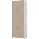 Röhr-Bush röhr direct.office Aktenschrank eiche / weiß 5 Fachböden 80,0 x 33,5 x 212,5 cm