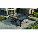 sunelements SunVaro Carport Energy Doppel XL 724 x 549 cm mit Photovoltaikdach 250 Wp anthrazit-metallic