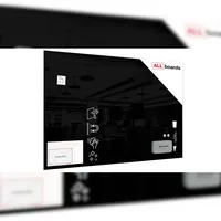 ALLboards Glas-Magnettafel 180 x 120 cm Schwarz