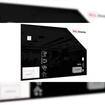 ALLboards Glas-Magnettafel 180 x 120 cm Schwarz