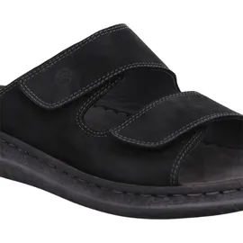 ROHDE Herren Pantoletten Clogs Leder Klettverschluss Alassio 6240, Größe:46 EU, Farbe:Schwarz