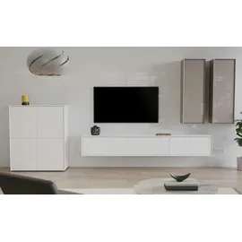CaliCosy ORÉLIA TV-Lowboard 240 cm Weiß Spanplatte