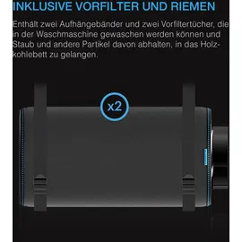 AC Infinity Aktivkohlefilter mit australischer Aktivkohle, 200 mm