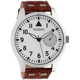 Oozoo Unisex Armbanduhr Timepieces Analog Leder braun UOC10325 - Braun