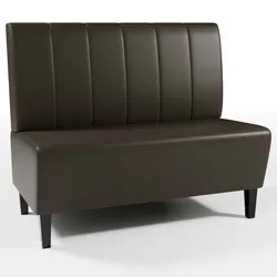 BIG Möbel GmbH Gastro Sitzbank Paris | Vertikale Steppung | 120 cm breit | braun | Polsterbank