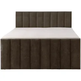 ks home concept Boxspringbetten mit Bettkasten VELTRA 120x200 Bonellfederkern Matratze, Braun - Braun