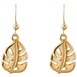 Gemshine Ohrhänger 'Blätter Naturschmuck' gold coloured Damen 