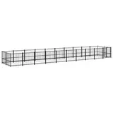 vidaXL Hundezwinger 18,77 m2 Stahl Schwarz