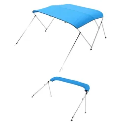VEVOR Bimini Top Bootsverdeck Bootdach Sonnenverdeck Blau 3 Bögen 201-213cm