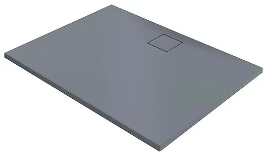 Duschwanne Hüppe EasyFlat 1800 x 52 x 1000 mm, Mineralguss, Ablauf lange Seite, grau matt - EF0120026