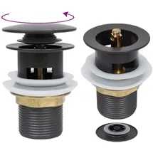 vidaXL Ablaufgarnitur Mit Überlauf Grau 6,4x6,4x9,1 Cm Vidaxl