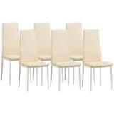 Albatros Esszimmerstühle MILANO 6er Set, Beige - Polsterstuhl mit Kunstleder-Bezug, Modernes Stilvolles Design am Esstisch - Küchenstuhl oder Stuhl Esszimmer mit hoher Belastbarkeit 110kg