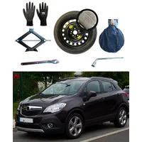 Notrad 17" kompatibel mit Opel Mokka/Mokka X (vor 2019) mit Wagenheber, Schlüssel, Handschuhe und Tasche