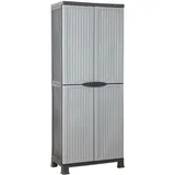 vidaXL Kunststoffschrank Haushaltsschrank Schrank Gartenschrank Balkonschrank Beistellschrank Putzmittelschrank Werkstattschrank 68x39x171,5cm