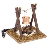 Botanic-Haus Lagerfeuer mit Topf, 3,5 Volt, 7,5 cm