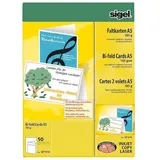 Sigel DIN A5 Faltkarte »DP910« frei gestaltbar 50 Stück beideitig bedruckbar weiß, 14.8x21 cm