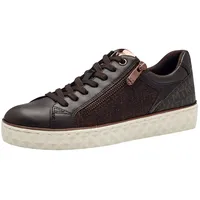 Marco Tozzi Sneaker flach Vegan Freizeit, Braun (Mocca Comb), 38 EU