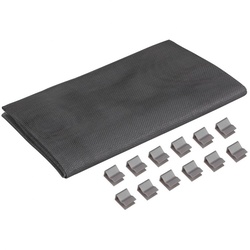 Windhager Lichtschachtabdeckung Gewebe 60x135 cm, Edelstahl