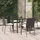 vidaXL Polyrattan Garten-Essgruppe 5-tlg. schwarz inkl. Kissen 3185120