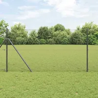 vidaXL Zaunpfosten 25 x 1,2 m Grau/Stahl
