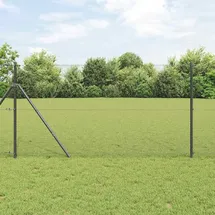 vidaXL Zaunpfosten 25 x 1,2 m Grau/Stahl