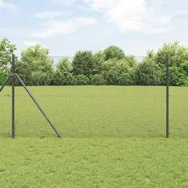 vidaXL Zaunpfosten 25 x 1,2 m Grau/Stahl