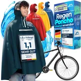 NEXTCOVER® NEU Regenponcho Fahrrad für Damen & Herren - mit [AquaShield 2.0] Technologie I Regenponcho Wandern, Fahrrad-Regencape, Angel Poncho, Regenponcho Herren, Regencape Damen wasserdicht Fahrrad - XL
