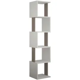 Livetastic Bücherregal Piri 35 x 30 x 161 cm Mokka/Weiß