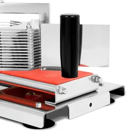 Vertes Tomatenschneider Gastro aus Edelstahl für 4,5mm Scheiben, Professioneller Scheibenschneider, Mozzarellaschneider für die Gastronomie, Gemüseschneider, Obstschneider, 13 Messer