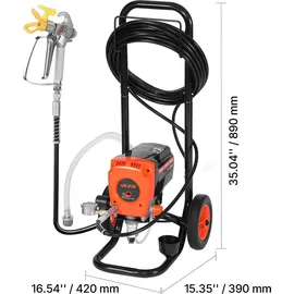 Vevor Airless-Farbspritzgerät Sprühgerät mit Standfuß 900 W 3300 psi
