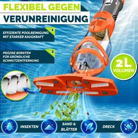 tillvex Poolsauger Blau/Grau 15 m3