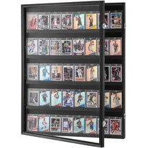 Vevor Vitrine für Sportkarten in 35 verschiedenen Ausführungen, 617 x 775 x 55 mm, Schaukasten mit 98 UV-Schutz, PC-Glas, abschließbarer Wandschrank für Fußball, Basketball, Hockey Sammelkarten