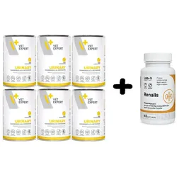 VETEXPERT Diät-Harnstoff 6x400g + LAB-V Renalis 45 Kapseln