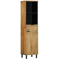 Badschrank Braun 38x33x160 cm Massivholz Mango