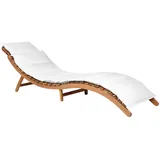 Beliani Gartenliege 188 x 60 x 54 cm Weiß