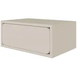 Selsey Nachttisch Beistellschrank Beistelltisch Nachtschrank Hängend Mit Schublade Push to Open Kugelauszüge Graubeige Wuwu
