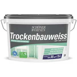 Schöner Wohnen Trockenbauweiss Weiß matt 5 l