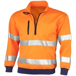 QUALITEX HIGH QUALITY WORKWEAR Sweatshirt signal warnorange Damen: 52 Herren: XXL