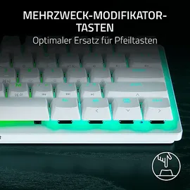 Razer Huntsman V3 Pro Mini, Gaming Tastatur, Opto-Mechanical, Razer Analog Optical, Kabelgebunden, Snap Tap, Weiß, Weiß