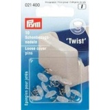 Prym Schonbezugsnadeln, Twist, 10 Stück, Messing, transparent, 12x11mm