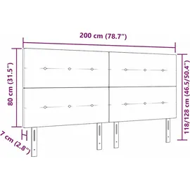 vidaXL Höhenverstellbares Kopfteil mit Kopfteil Creme 200 cm Stoff - Creme