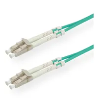 Roline LWL-Kabel 50/125μm OM3, LC/LC, Low-Loss-Stecker, türkis, 2 m