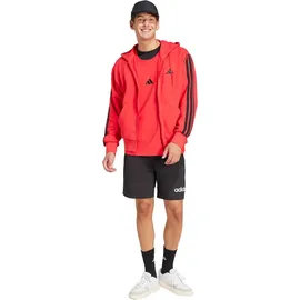 Adidas Essentials 3-Streifen French Terry Reißverschlusspullover Pure Ruby / Black 2XL