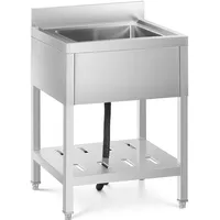 Royal Catering Spültisch - 1 Becken - Edelstahl -
