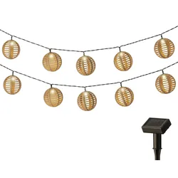 Lumineo LED Solarlichterkette 4,5m Kugeln Gartenleuchte Solarleuchte Außenleuchte Balkon Solarlampen Garten Solar Lichterkette Outdoor Gartendeko Warmweiß