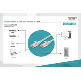 Digitus CAT 6 S/FTP Patchkabel, 10 Stück