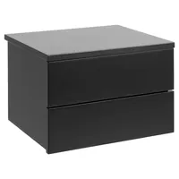 VCM ebuy24 Nachttisch Avignon Schwarz 37 x 32 cm