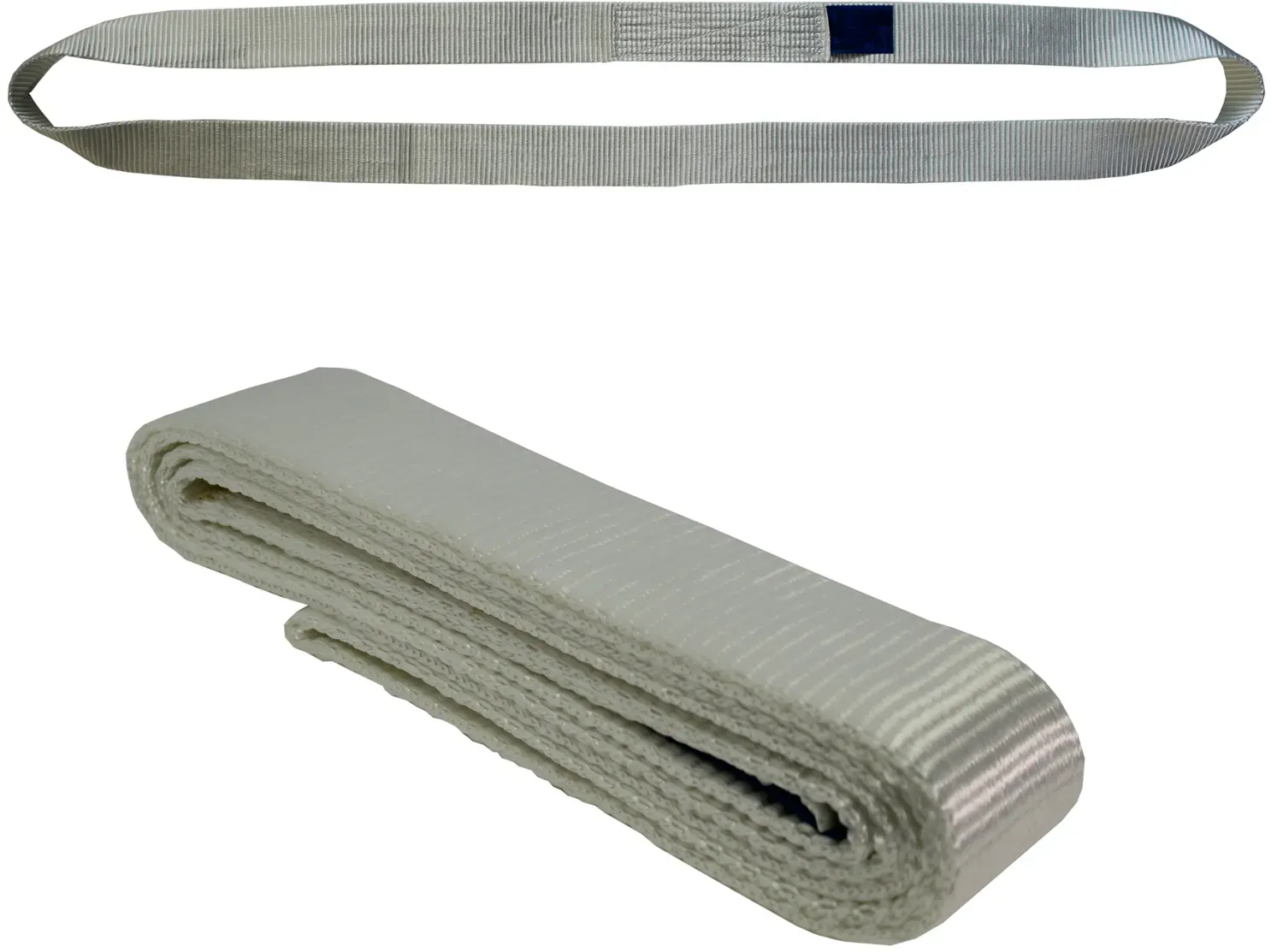 HEDEF HALAT Einweg Bandschlinge Rundschlinge Hebeband 1.5t/ 1500kg Nutzlänge 2m / Umfang 4m Weiß